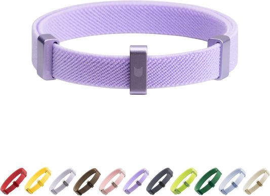 Safety Cat/Puppy Collar - Stretch Elastic Quick Release, Non Breakaway - Light Weight for Kitten_(Monet Purple)