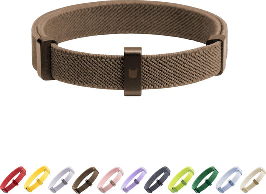 Safety Cat/Puppy Collar - Stretch Elastic Quick Release, Non Breakaway - Light Weight for Kitten_(Cocoa)