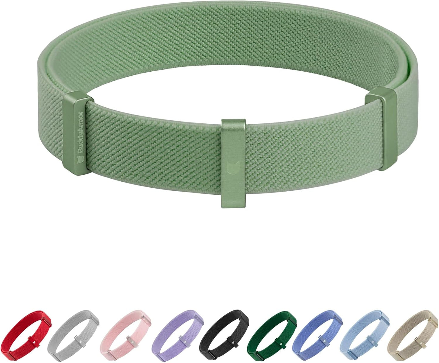 Safety Cat/Puppy Collar - Stretch Elastic Quick Release, Non Breakaway - Light Weight for Kitten_(Olive)