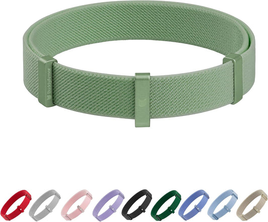 Safety Cat/Puppy Collar - Stretch Elastic Quick Release, Non Breakaway - Light Weight for Kitten_(Olive)