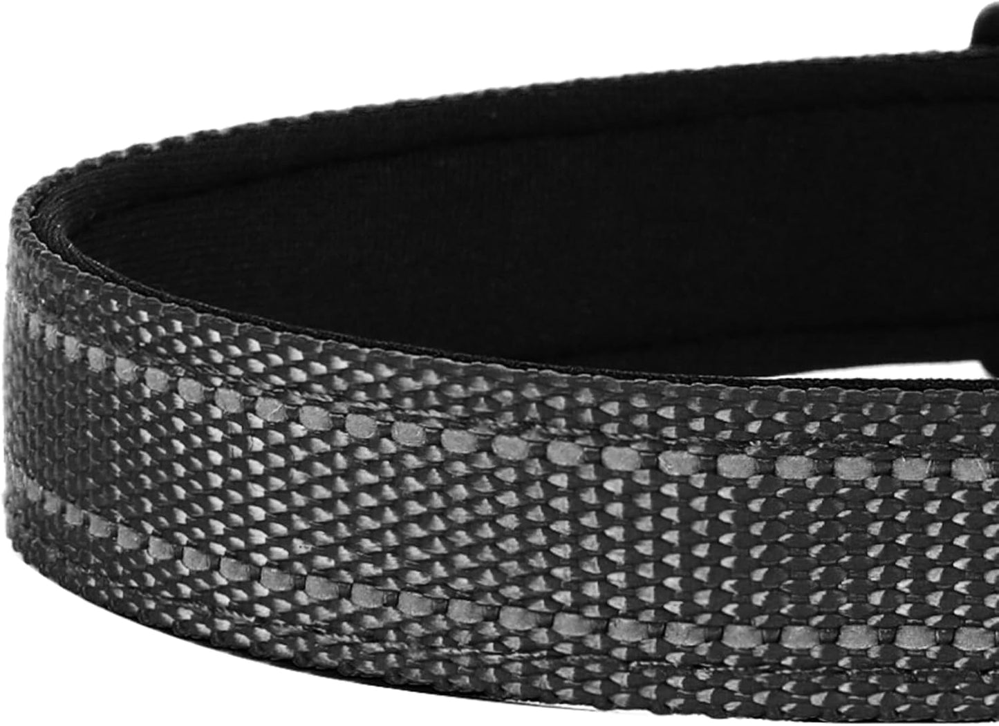 Reflective Dog Collar, Adjustable Soft Neoprene Padded Nylon Pet Collars with Buckle，  Khaki