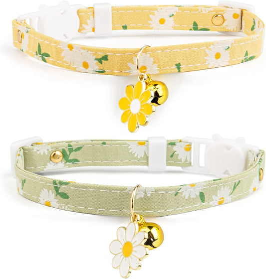Pendant Cute Kitten Cat Collar Suitable for Girls and Boys-Yellow&Green