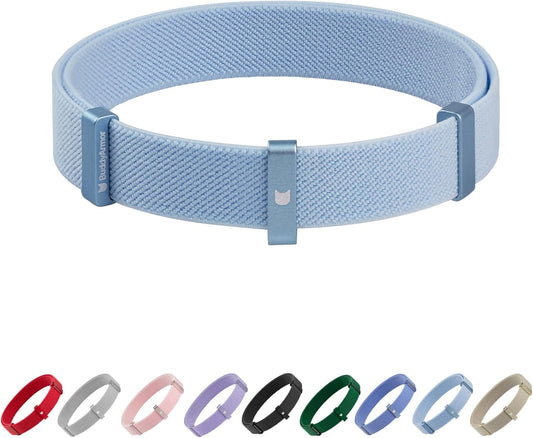 Safety Cat/Puppy Collar - Stretch Elastic Quick Release, Non Breakaway - Light Weight for Kitten_(Sierra Blue)