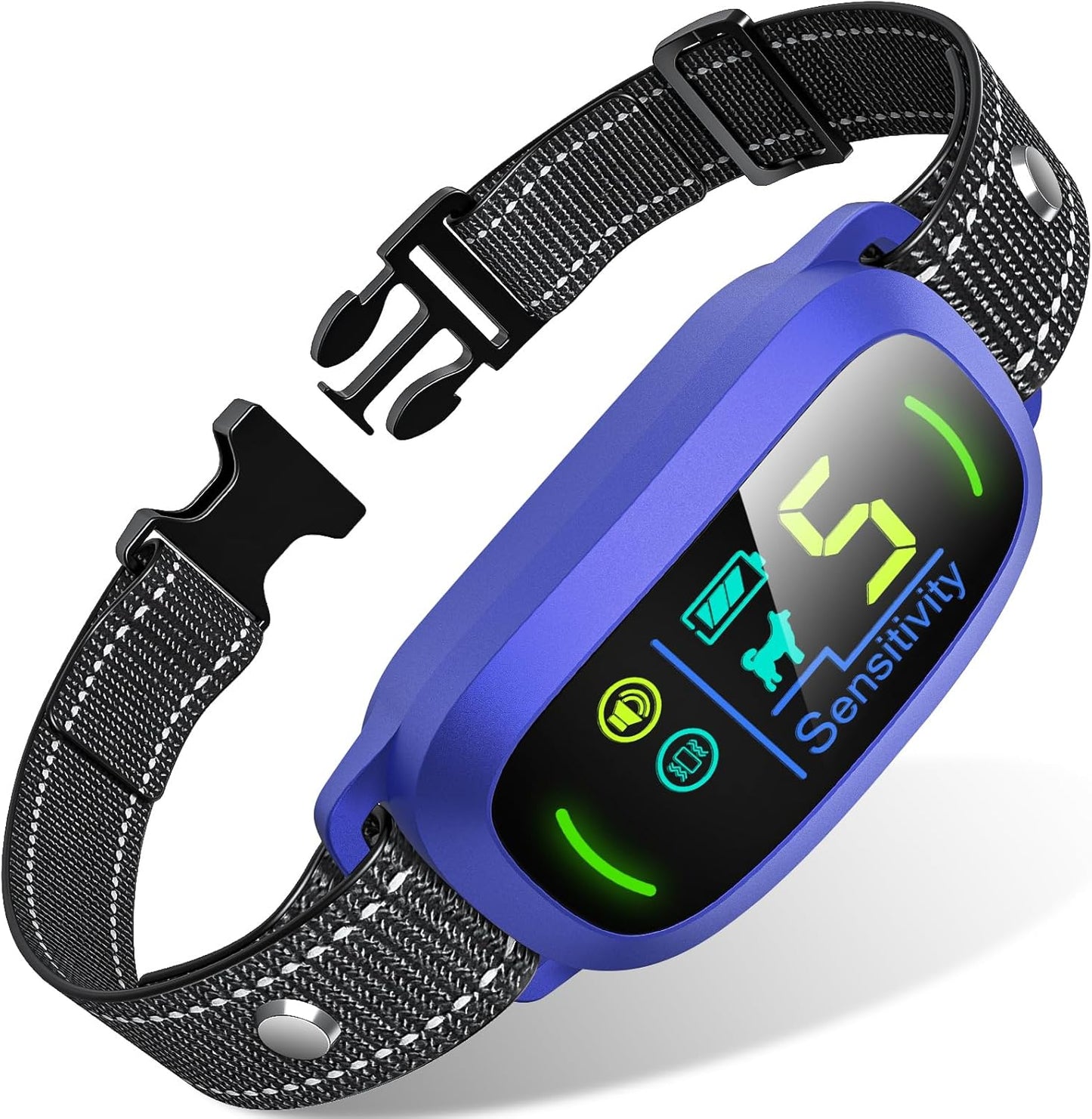 Dog Bark Collar for Large Medium Small Dogs, Rechargeable Smart Bark Collar(Purple)